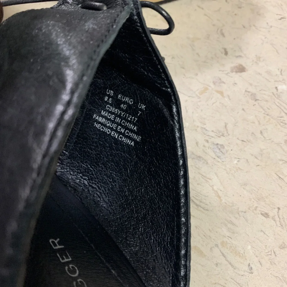KELSI DAGGER Brooklyn Marion Black Platform Open Toe Slip On Clogs Womens Sz 9.5